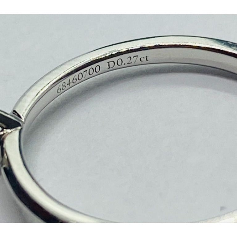 Tiffany & Co Tru Cut Engament Ring .27CTW Platinum Ring Size 4.5 VVS2