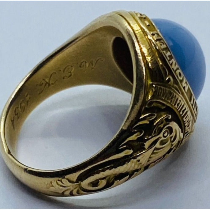 1934 Vintage Tiffany & Co 14K Sancti Vicentii Star Sapphire Class Ring