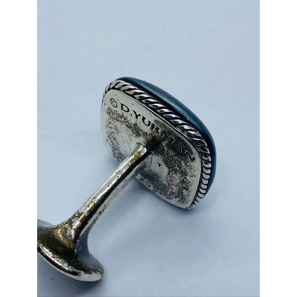 David Yurman Streamline Cuff Links Hematite Sterling Silver