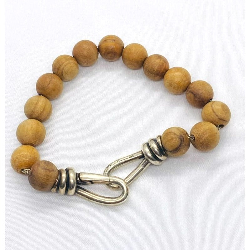 Tiffany & Co Paloma Picasso 925 Wood Ball Bracelet Rare