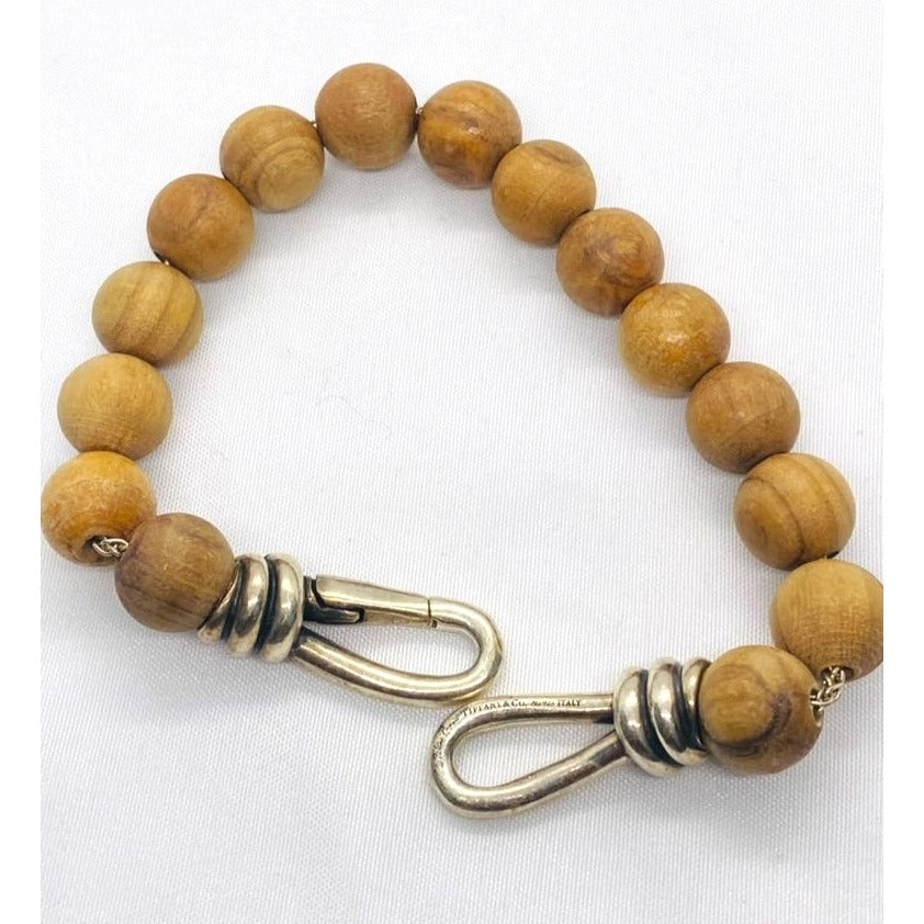 Tiffany & Co Paloma Picasso 925 Wood Ball Bracelet Rare