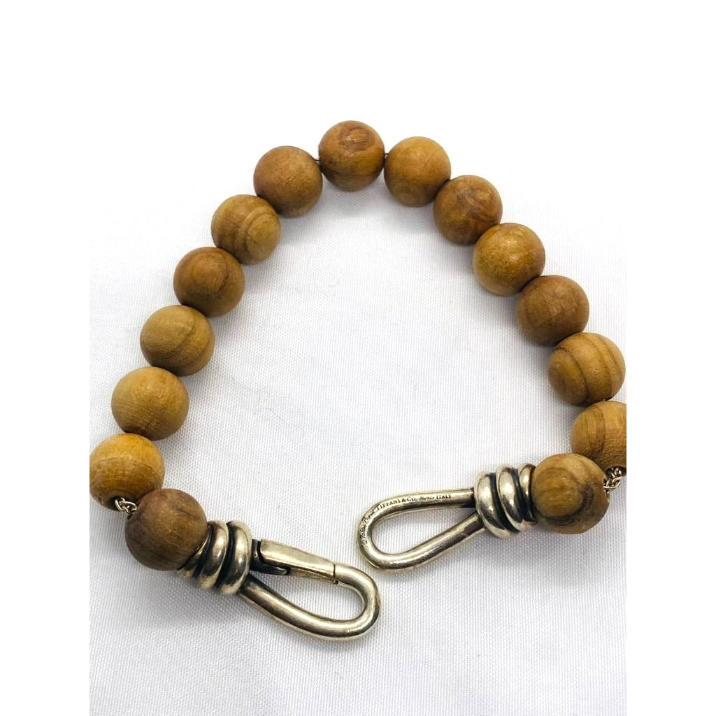 Tiffany & Co Paloma Picasso 925 Wood Ball Bracelet Rare