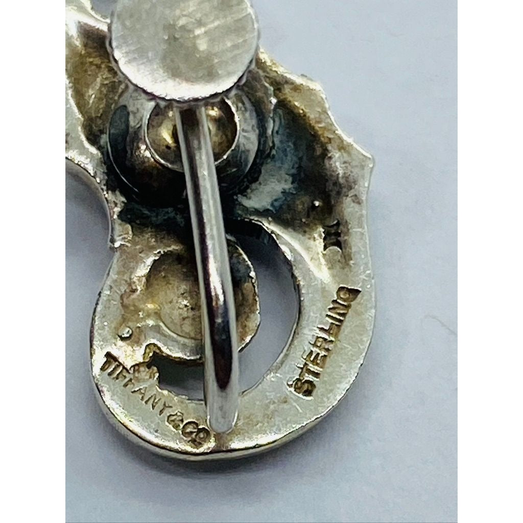 Rare Tiffany & Co Sterling Silver 925 Seahorse Earrings 24MM