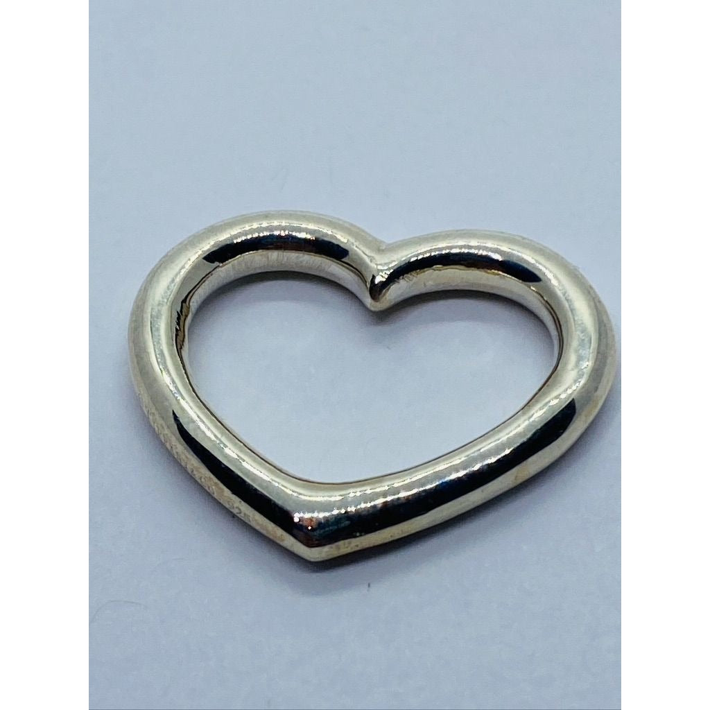 Tiffany & Co Sterling Silver Open Heart Clasp Pendant. 26x23mm READ!!!!!!!