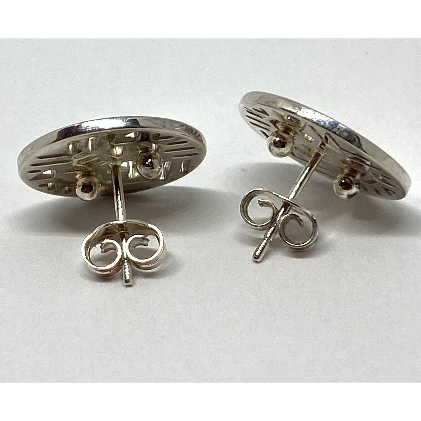 Gianni Bulgari Sterling Silver Enigma Lion Stud Earrings
