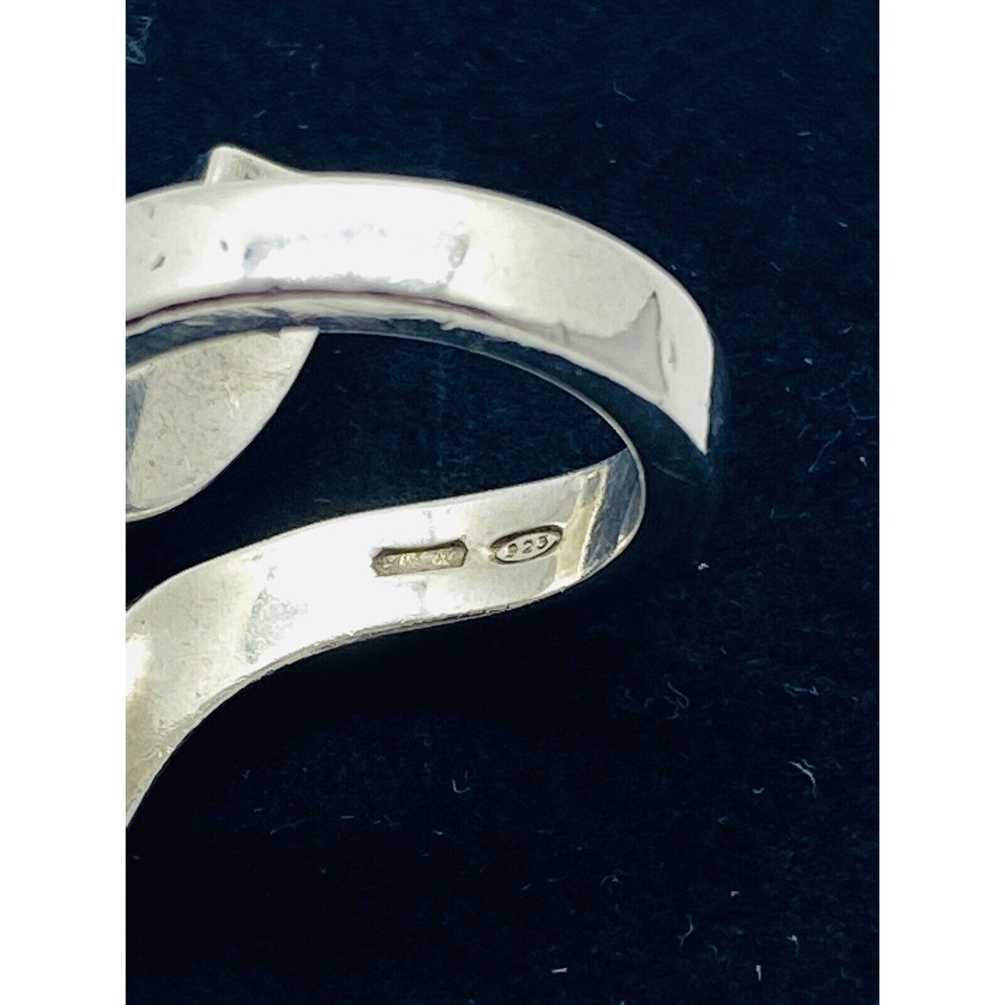 Gucci Amethyst Square Cut Sterling Silver Twirl Ring SIZE 6