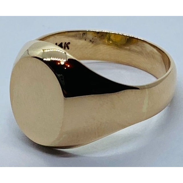 14K Rose Gold Signet Ring Size 10