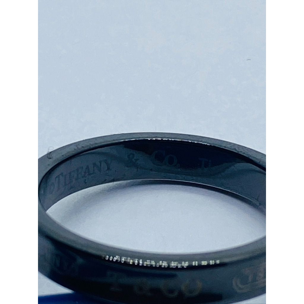 Tiffany & Co Titanium 1837 Narrow Band Ring Size 10 Mens Rare