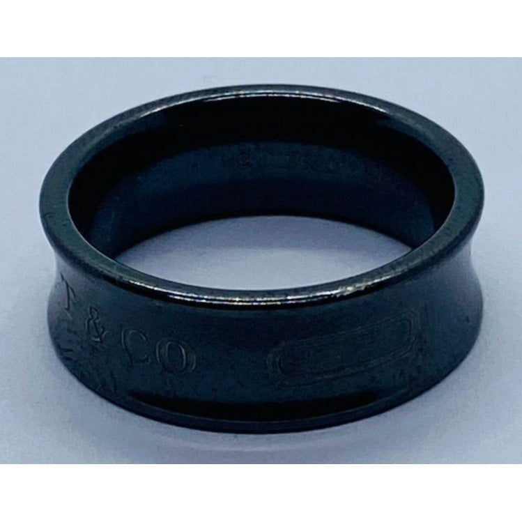 Tiffany & Co 1837 Size 6.25 Wide Band Ring Black Titanium Unisex