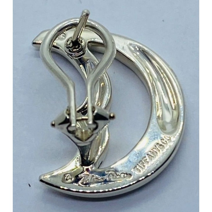 Tiffany & Co Paloma Picasso Half Moon Clip On Post Earrings Sterling Silver 925