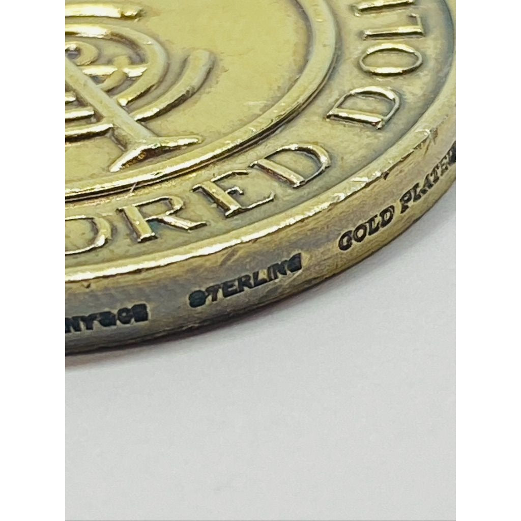 Tiffany & Co $100 One Hundred Dollars Gold Plated Silver Token