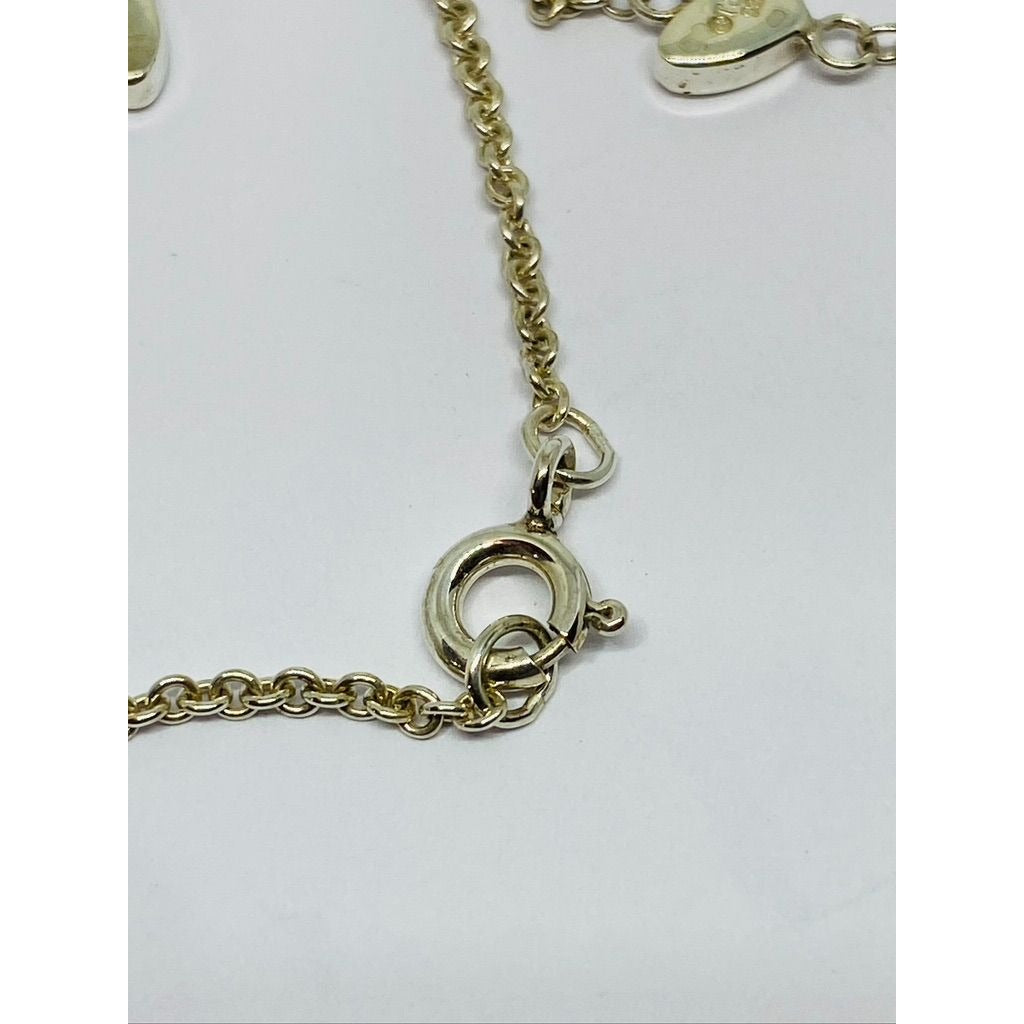Genuine Tiffany & co Drop Lariat Multi Heart Sterling silver necklace