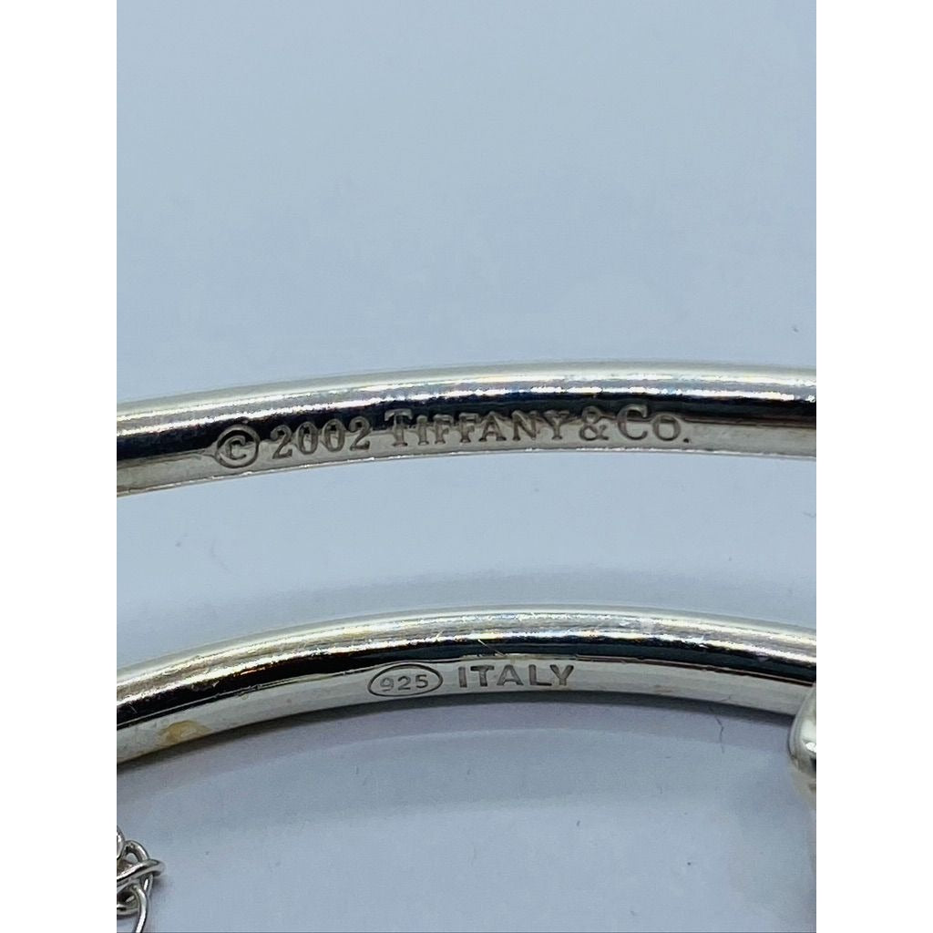 Tiffany & Co Silver Rectangle Link Bracelet Bangle 2002 Italy
