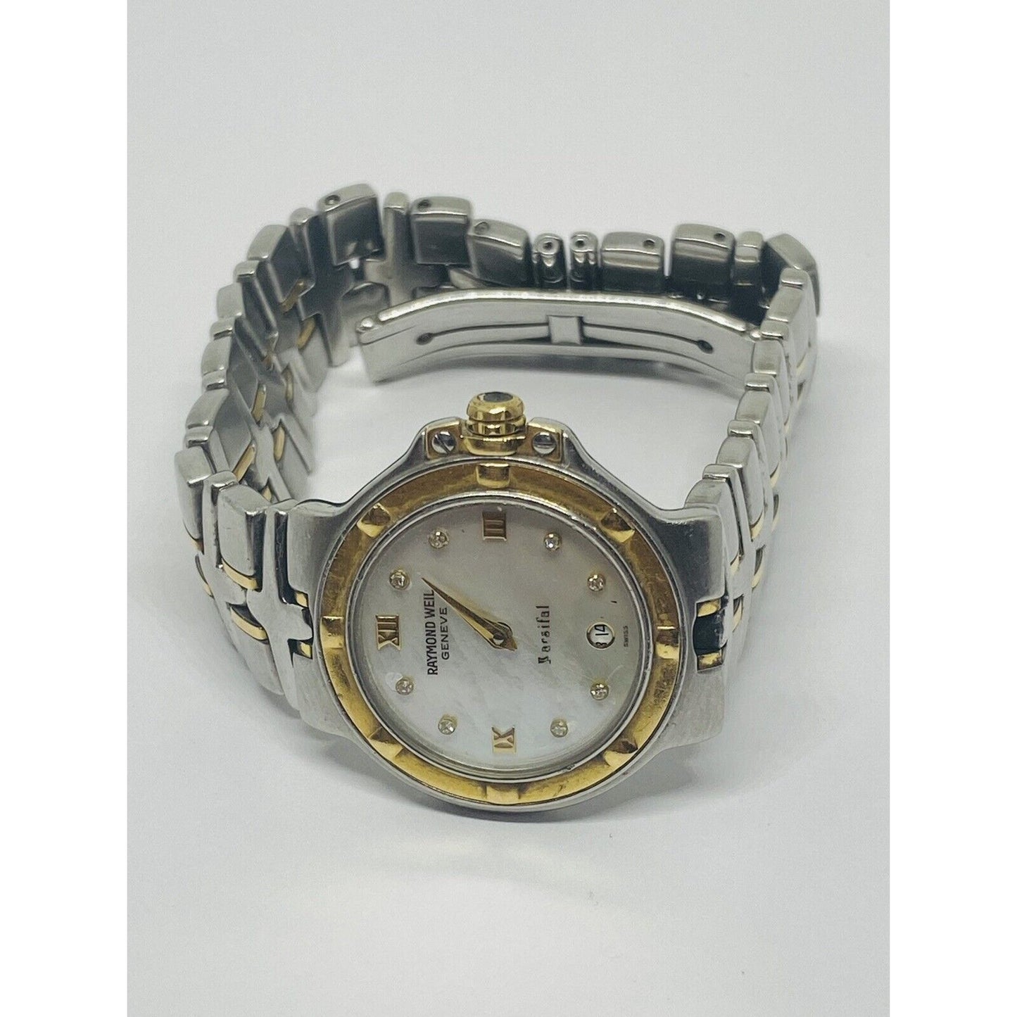 Raymond Weil Watch PARSIFAL 9990 COLLECTION 8 Diamond Mother Of Pearl READ!!!!!!