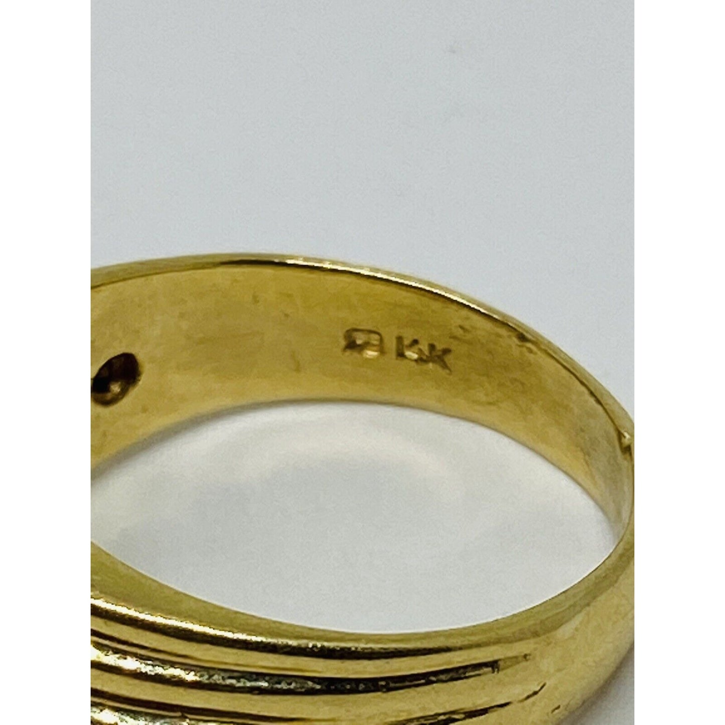 Mens 14k Yellow Gold 1/2 Ct Channel Set Diamond Solitaire Ring