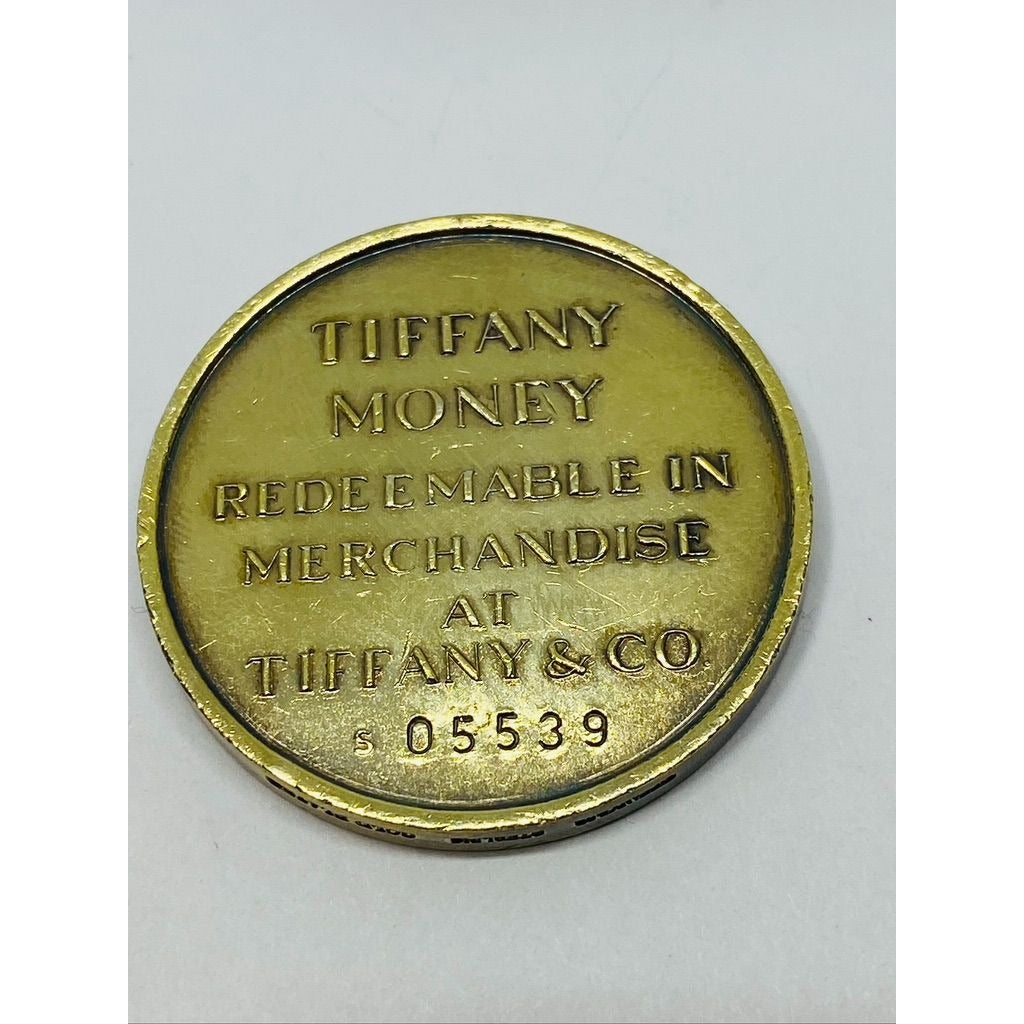 Tiffany & Co $100 One Hundred Dollars Gold Plated Silver Token