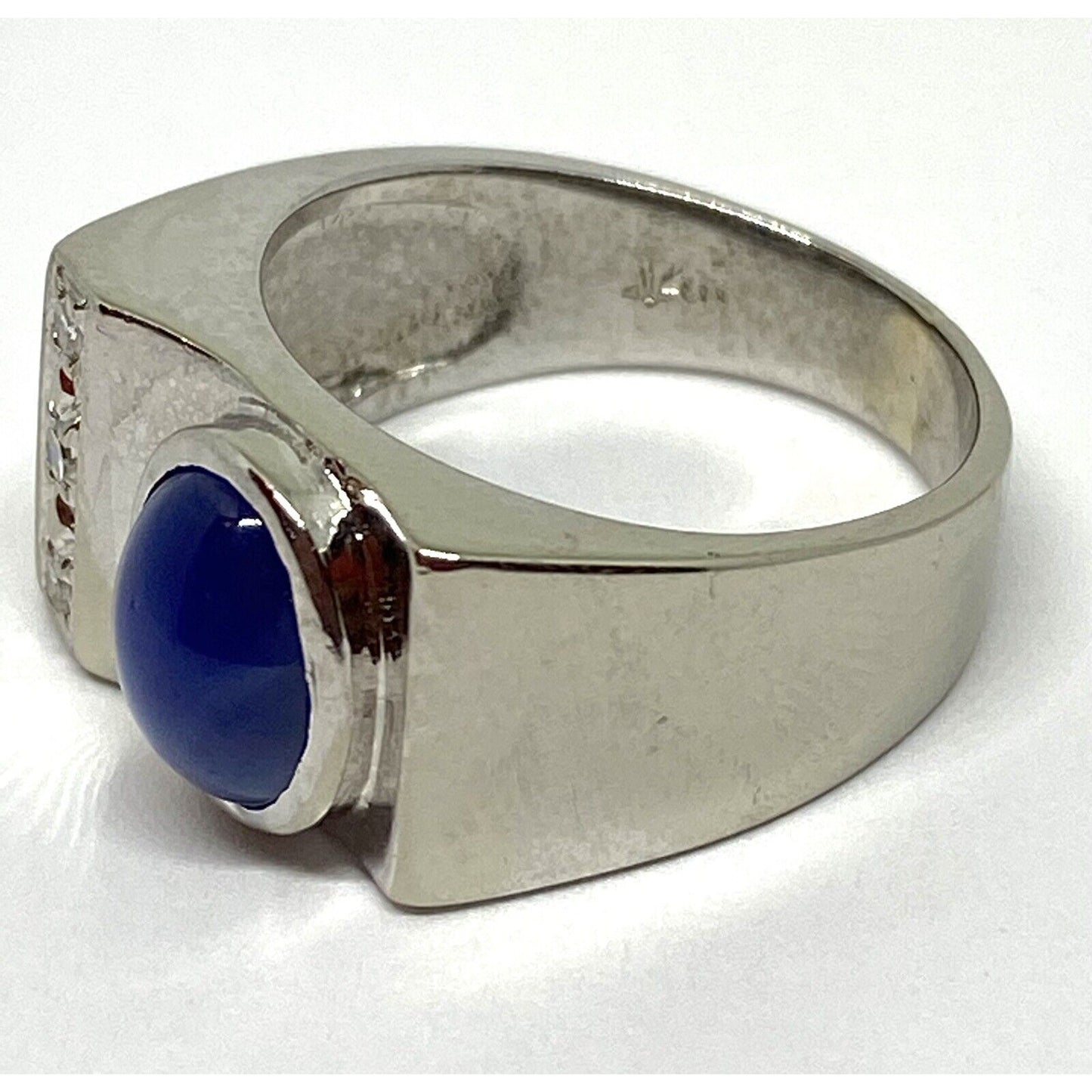Estate Diamond Star Sapphire 14K Gold Fancy Ring 7.0 Grams