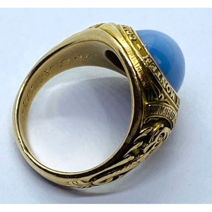 1934 Vintage Tiffany & Co 14K Sancti Vicentii Star Sapphire Class Ring
