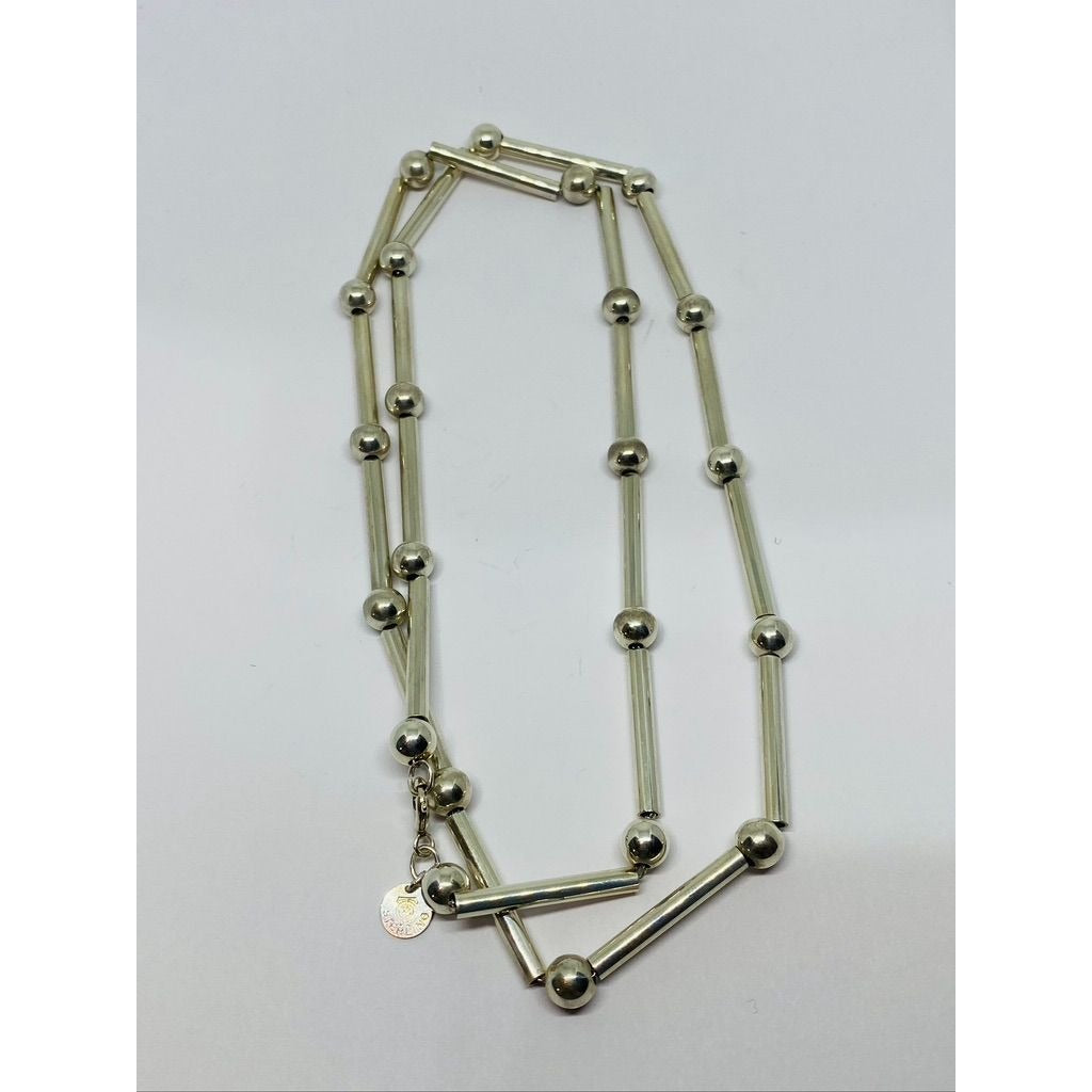 Tiffany & Co Bar bead Necklace Retired 26"