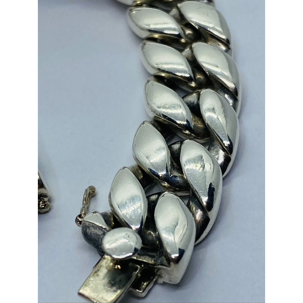 David Yurman Cuban Link Curb Tiger Eye ID Plate Bracelet 8.25" HEAVY