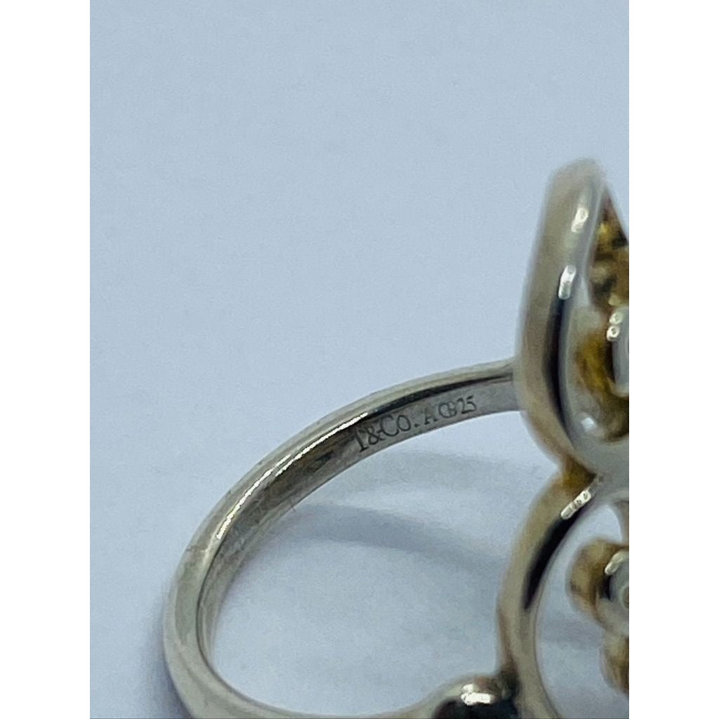 Tiffany & Co. Paloma Picasso Silver Venezia Goldoni Quadruplo Ring size 4.75