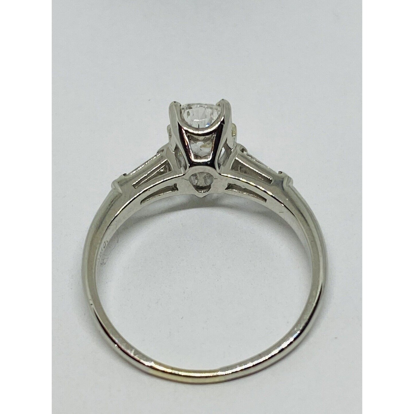 1.05 TCW Pear Shape Diamond Engagement Ring Platinum GIA Certified Size 7.5