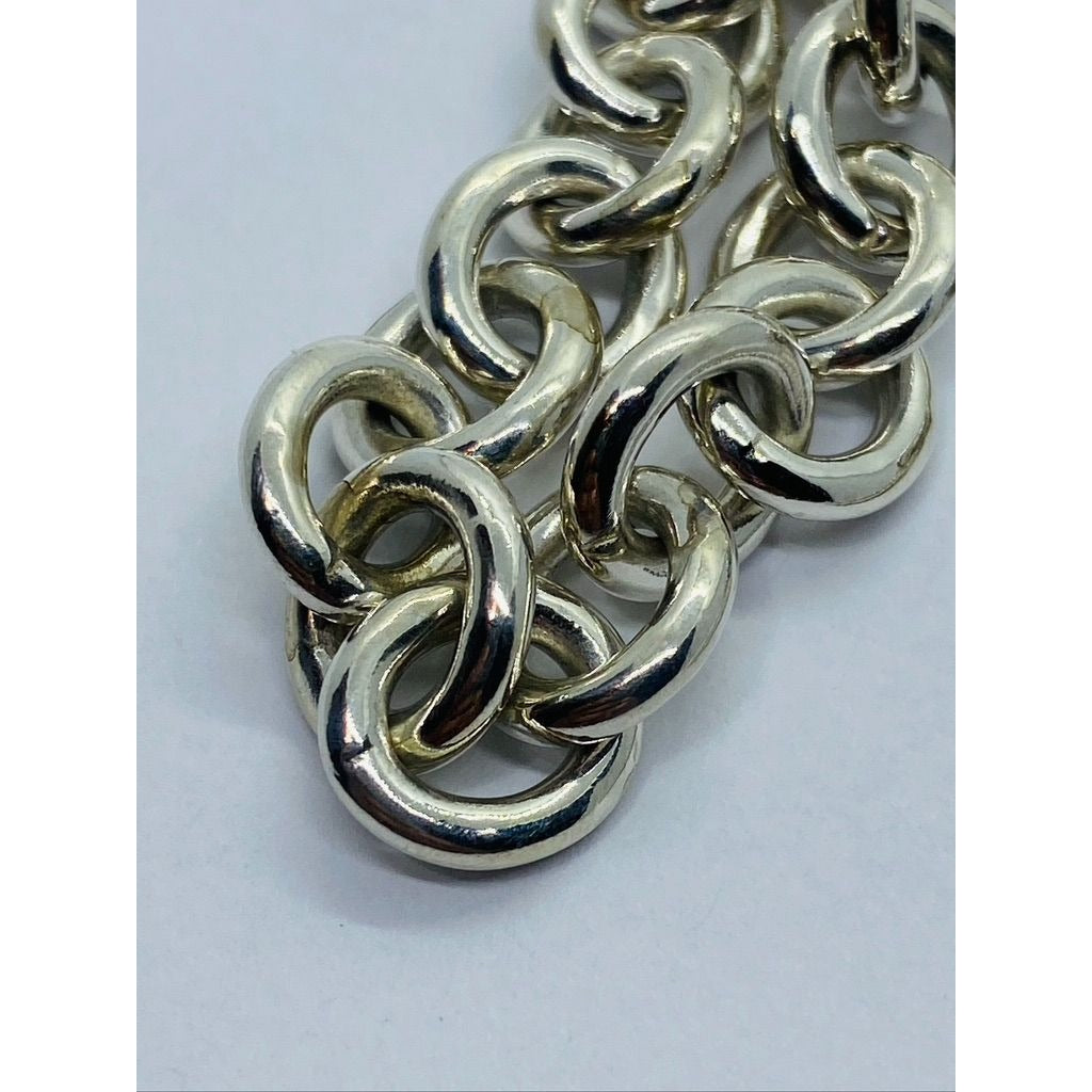 Tiffany & Co Sterling Silver Toggle Heart Tag Blank Heart Necklace 15.75"