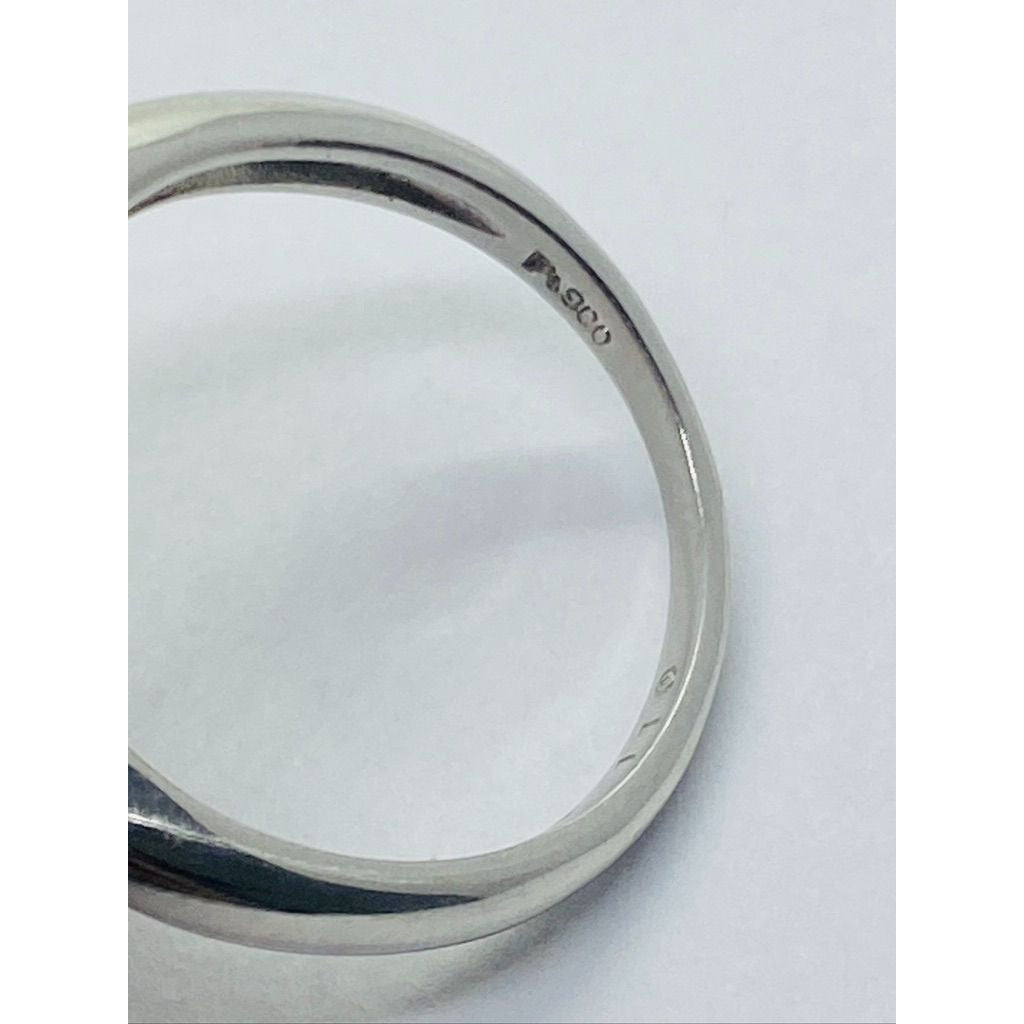 Platinum Pearl Diamond Ring 8.5MM Pearl Size 4.75