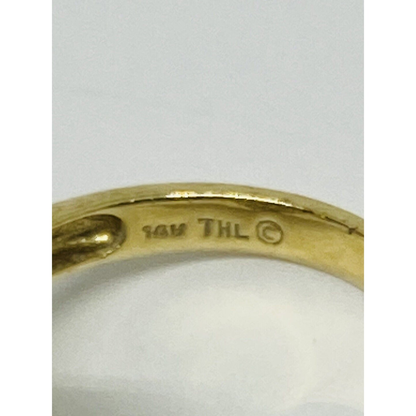 Stunning Multi Stone Diamond 14 K Gold Oval Design Sz 7 Ring THL SAMUEL AARON