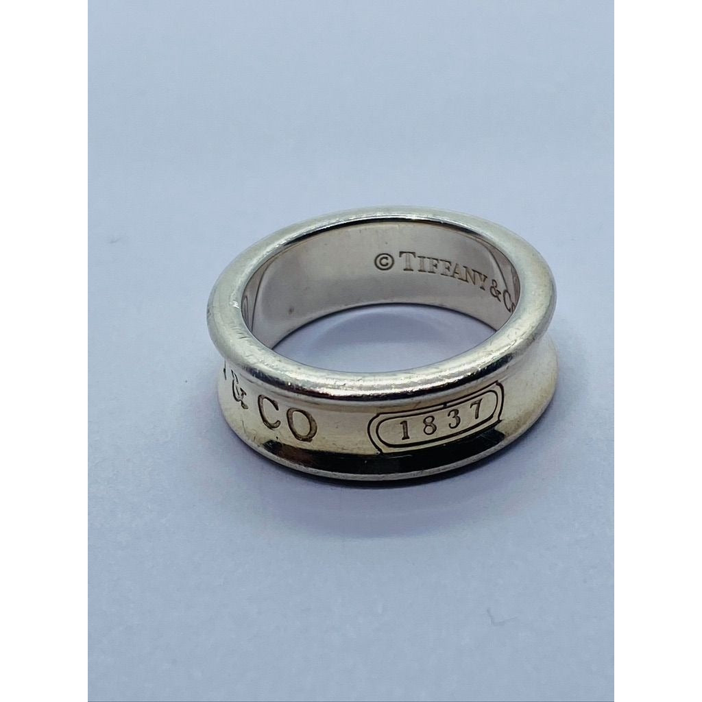 Tiffany & Co Sterling Silver 1837 Concave Ring Size 5.75