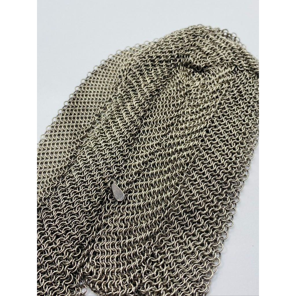 Tiffany & Co Peretti 925 Sterling Silver Extra Long XL Mesh Scarf Necklace 49”