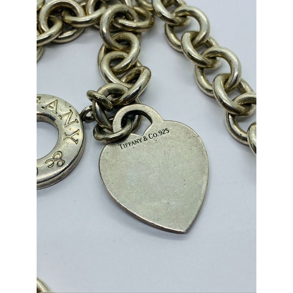 Tiffany & Co Sterling Silver Toggle Heart Tag Blank Heart Necklace 16"