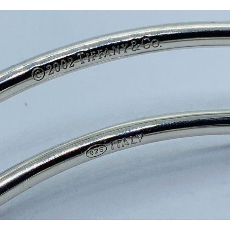 Tiffany & Co Sterling Silver 925 2002 Italy Rectangular Link Bar Collar Necklace