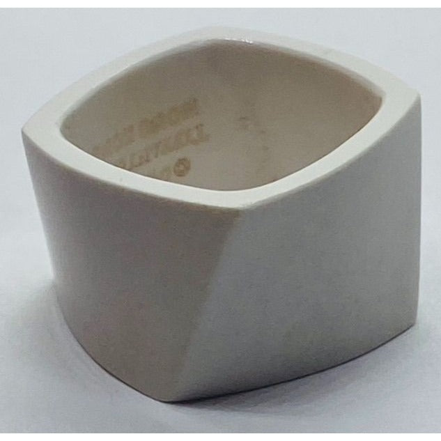 Tiffany & Co Frank Gehry Torque Wide Porcelain Ring Size 3.75