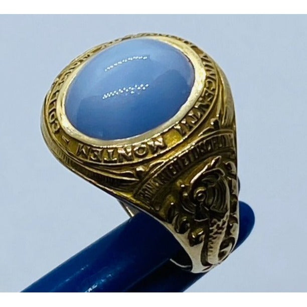 1934 Vintage Tiffany & Co 14K Sancti Vicentii Star Sapphire Class Ring