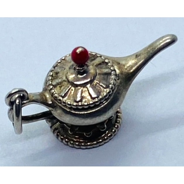 Tiffany & Co Silver Paloma Picasso Red Top Magic Lamp Genie Charm Pendant Rare