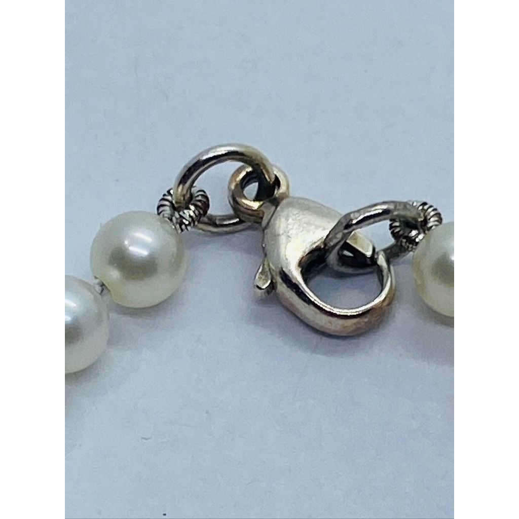 TIFFANY & CO. Return to Tiffany Mini Heart Pearl Bracelet 925 Silver