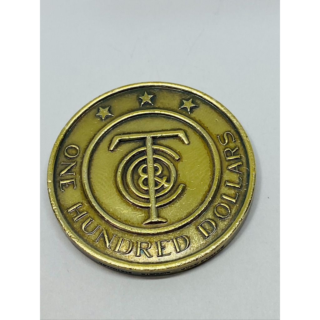 Tiffany & Co $100 One Hundred Dollars Gold Plated Silver Token