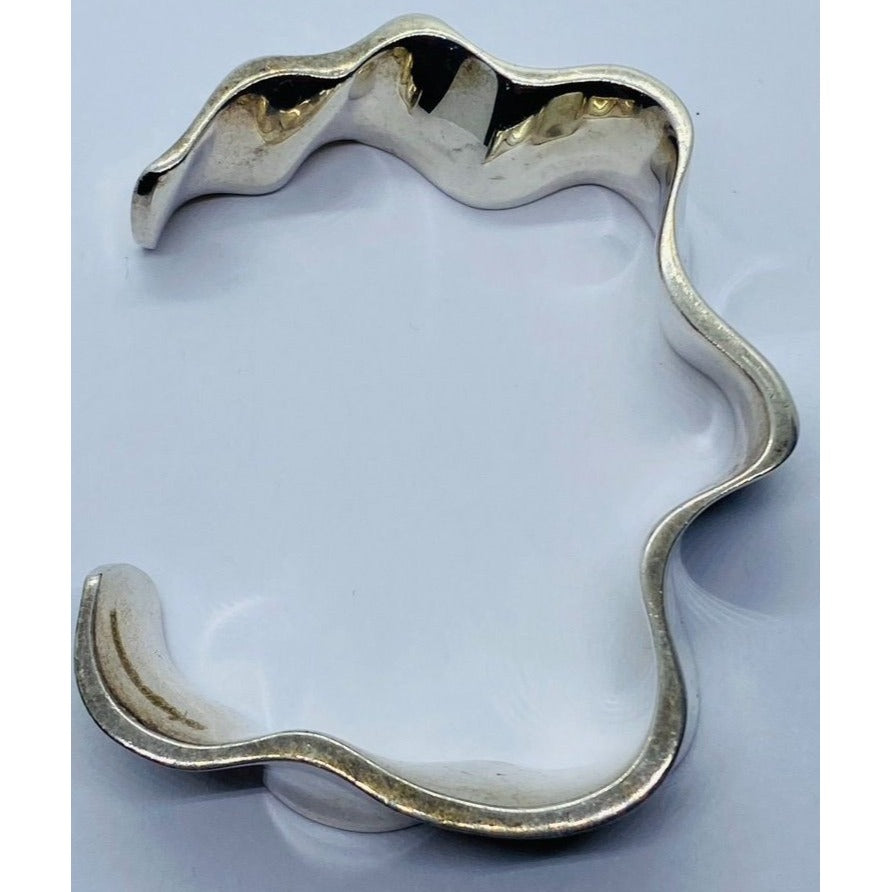 RARE Frank Gehry Tiffany & Co Sterling Silver Equus Bangle Cuff Bracelet Pouch