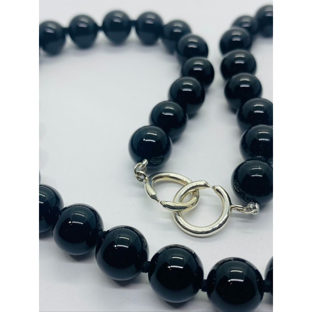 Tiffany & Co Paloma Picasso Onyx Bead Necklace 10MM 18"