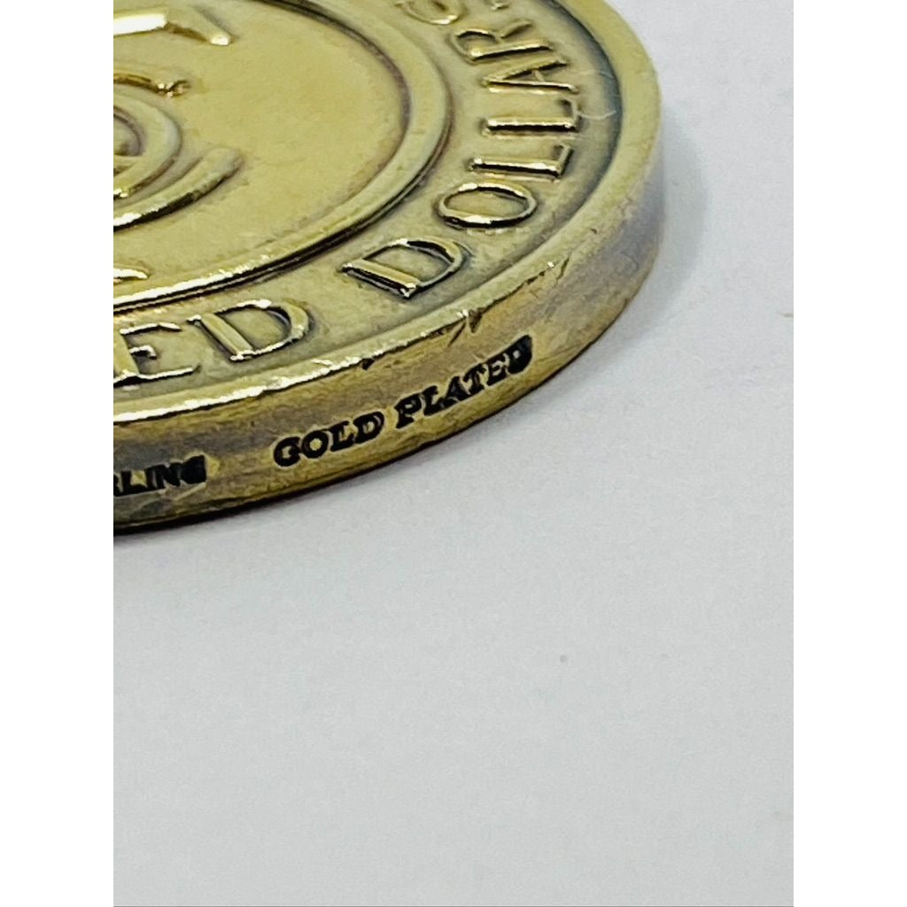 Tiffany & Co $100 One Hundred Dollars Gold Plated Silver Token