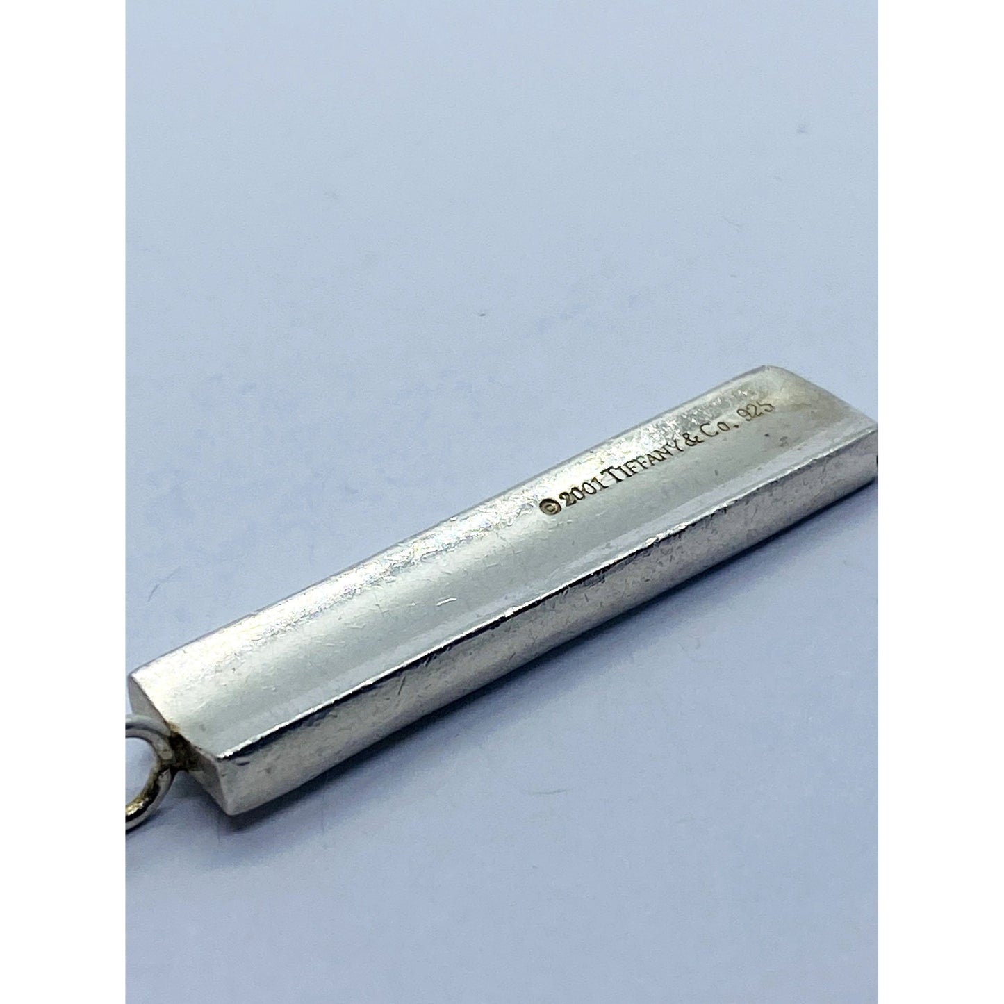 Tiffany & Co Sterling Silver 1837 Bar Pendant 42 x 8 MM
