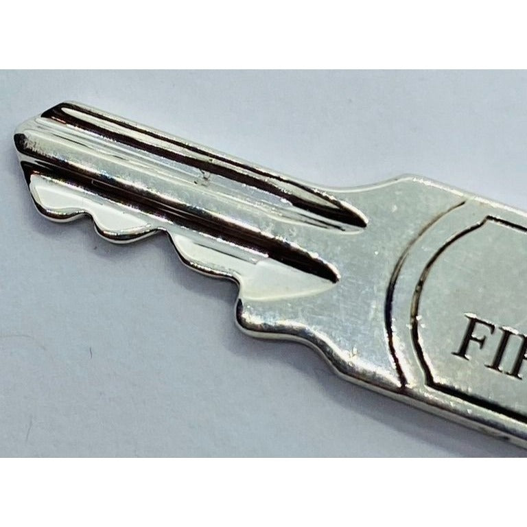 Tiffany & Co 727 Fith Ave Key Pendant Charm Sterling Silver 925