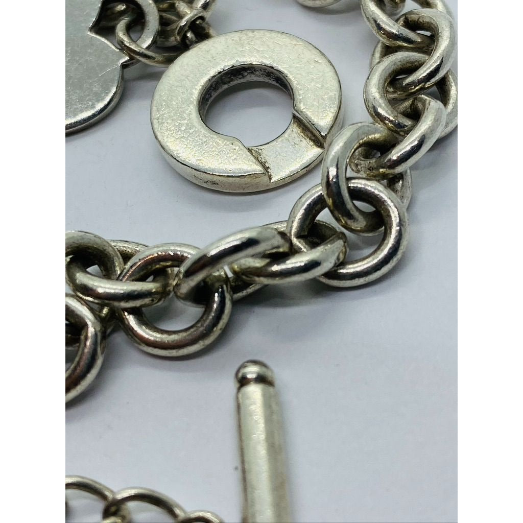 Tiffany & Co Sterling Silver Toggle Heart Tag Blank Heart Necklace 15.75"