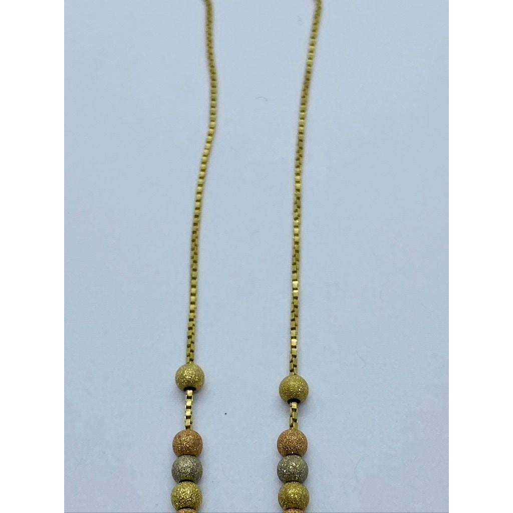 14K Tricolor Rosary 19.25" Religious