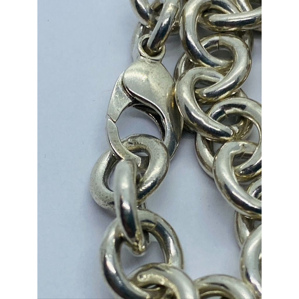 Tiffany & Co 16" Silver Round Link Rolo Chain Necklace Mens Unisex