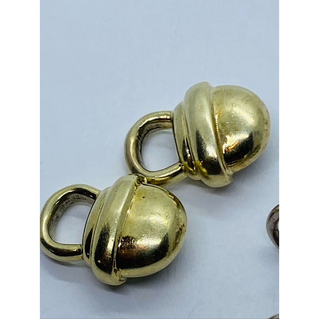 David Yurman 925 585 Sterling Silver 14K Acorn Dangle Earrings