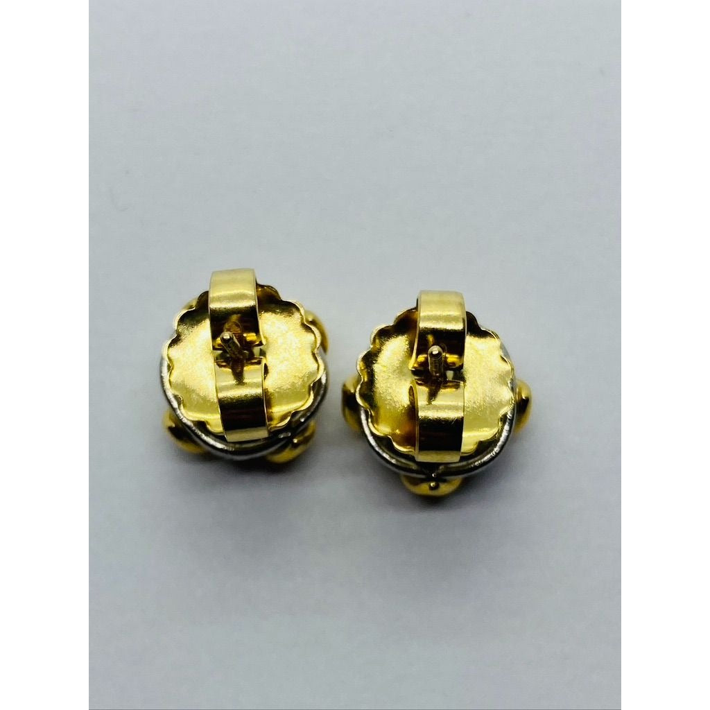 Tiffany & Co 18K Platinum and Diamond Earrings Appxt 1.14ct