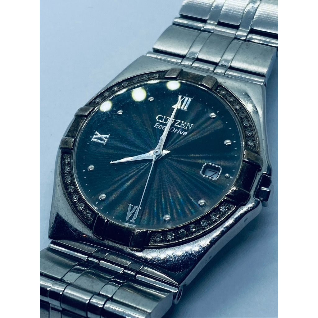 Men's Citizen Eco- Drive Diamond Watch 36mm Case