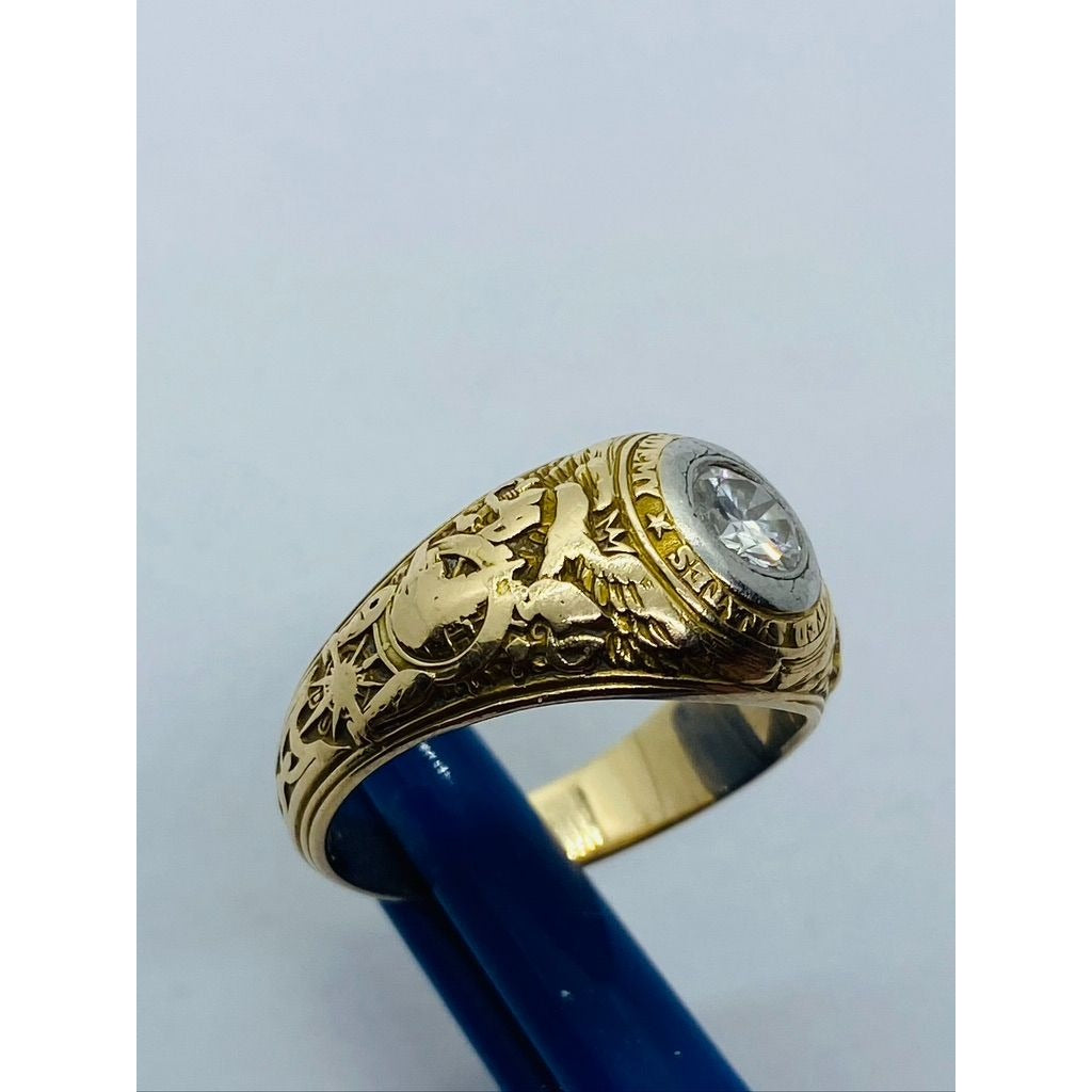 Tiffany & Co 14K Platinum .61CT 1912 Naval Academy Class Ring RARE